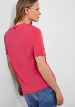 T-Shirt Mit Stehkragen