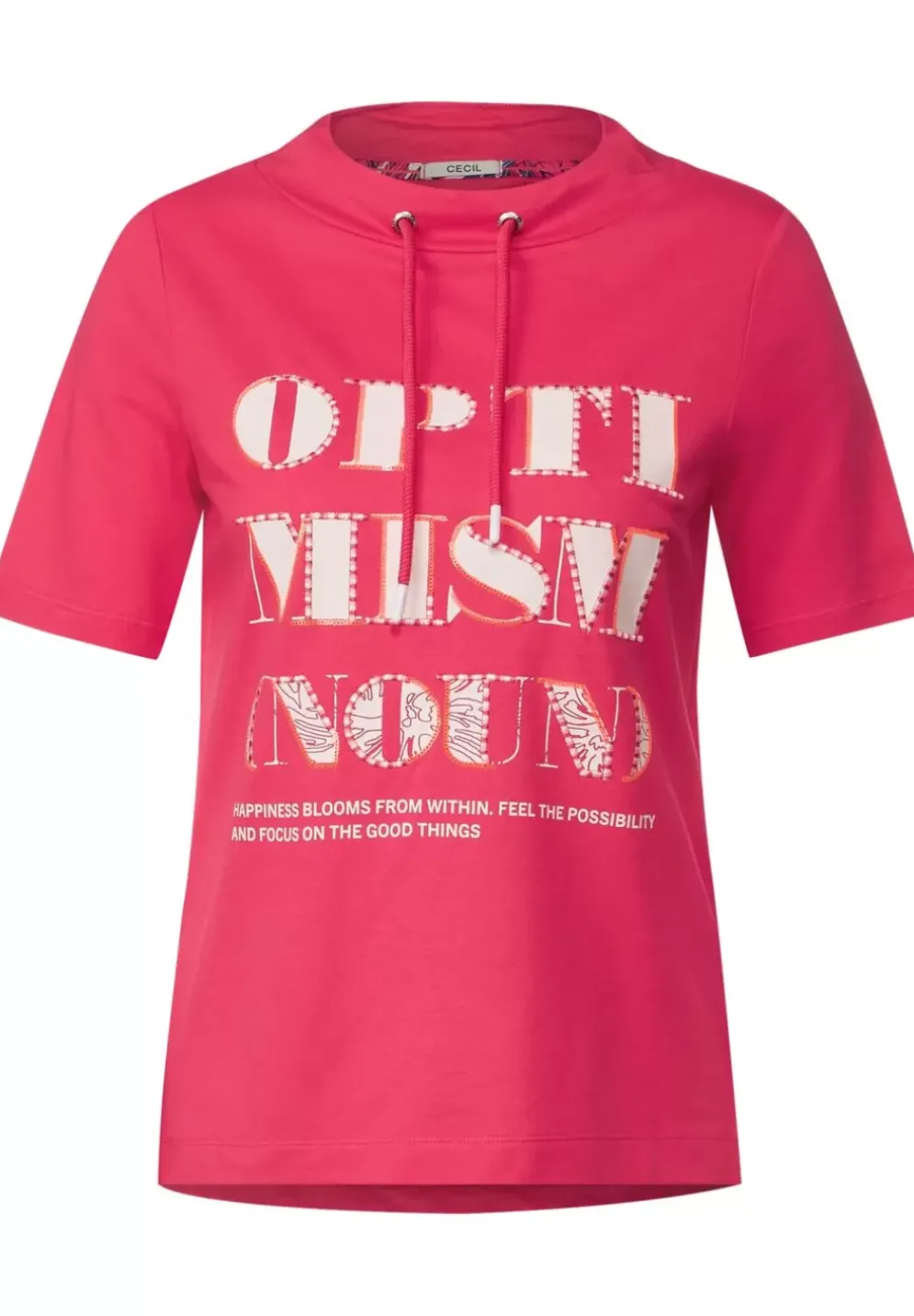 T-Shirt Mit Stehkragen