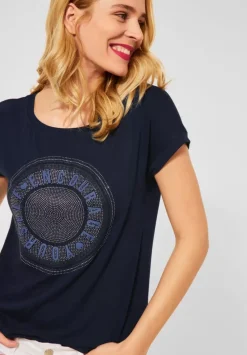 T-Shirt Mit Steinchen Print