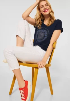 T-Shirt Mit Steinchen Print