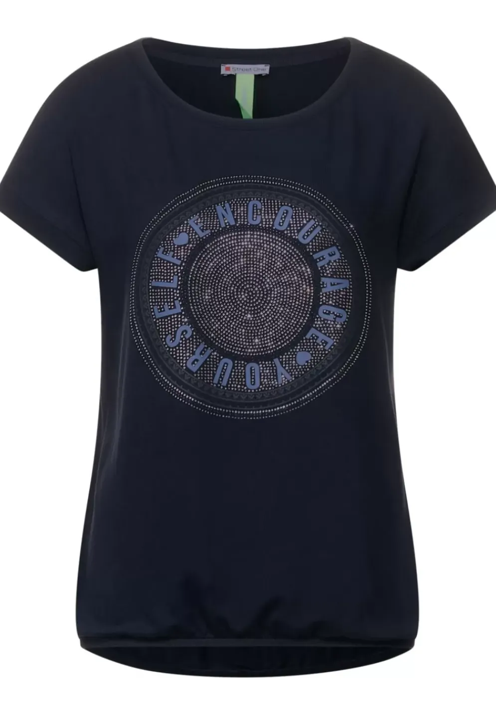 T-Shirt Mit Steinchen Print