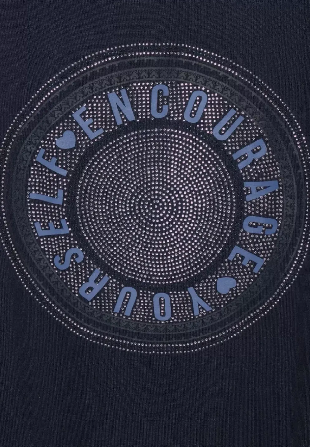 T-Shirt Mit Steinchen Print