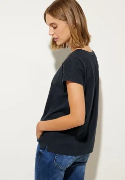 T-Shirt Mit Steinchendetails