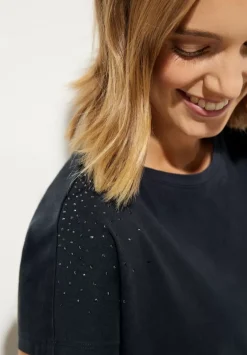 T-Shirt Mit Steinchendetails