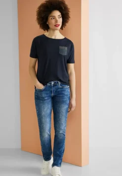 T-Shirt Mit Steinchendetails