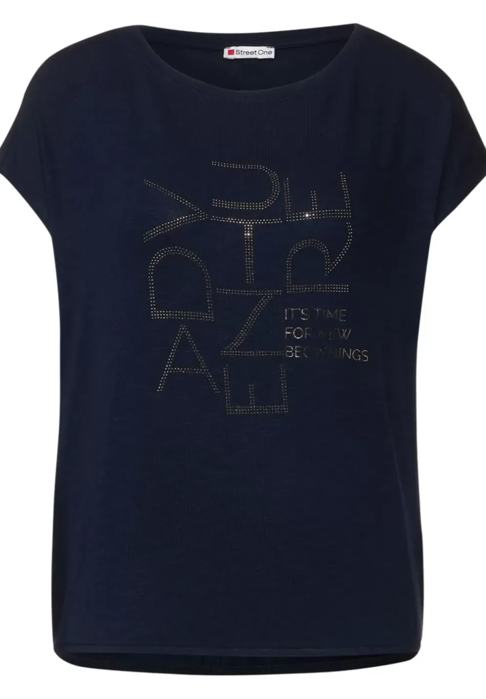 T-Shirt Mit Steinchenwording