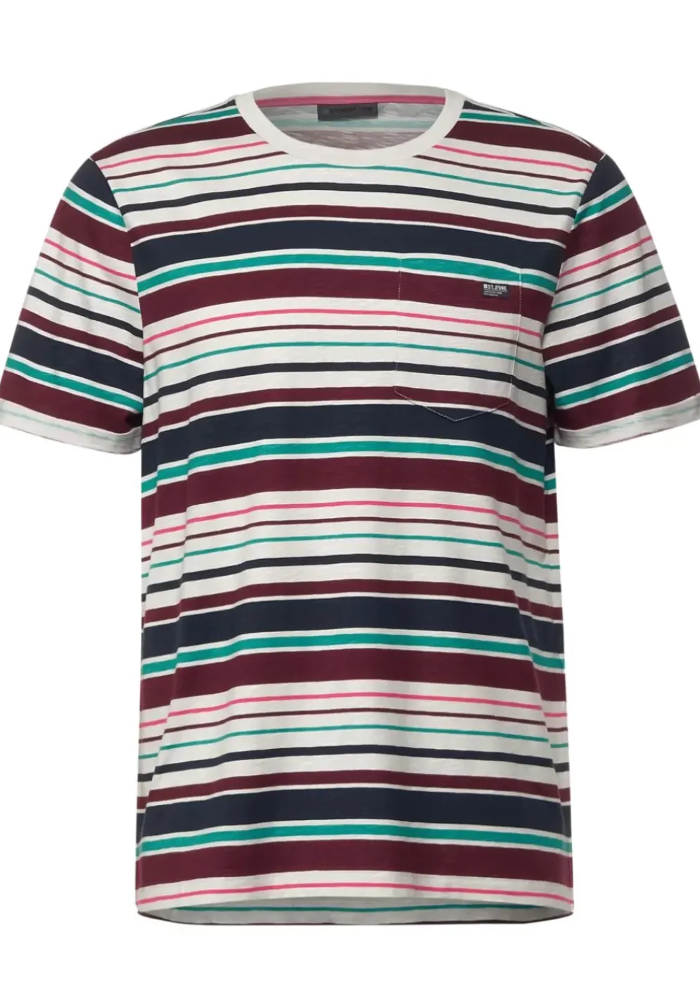 T-Shirt Mit Streifenmix