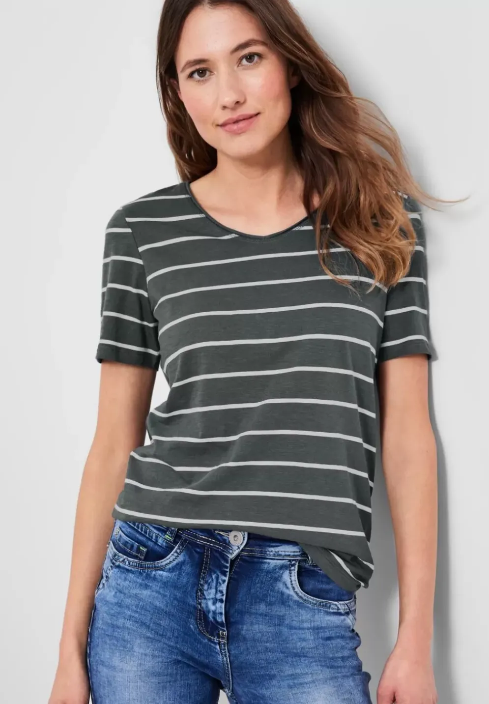 T-Shirt Mit Streifenmuster