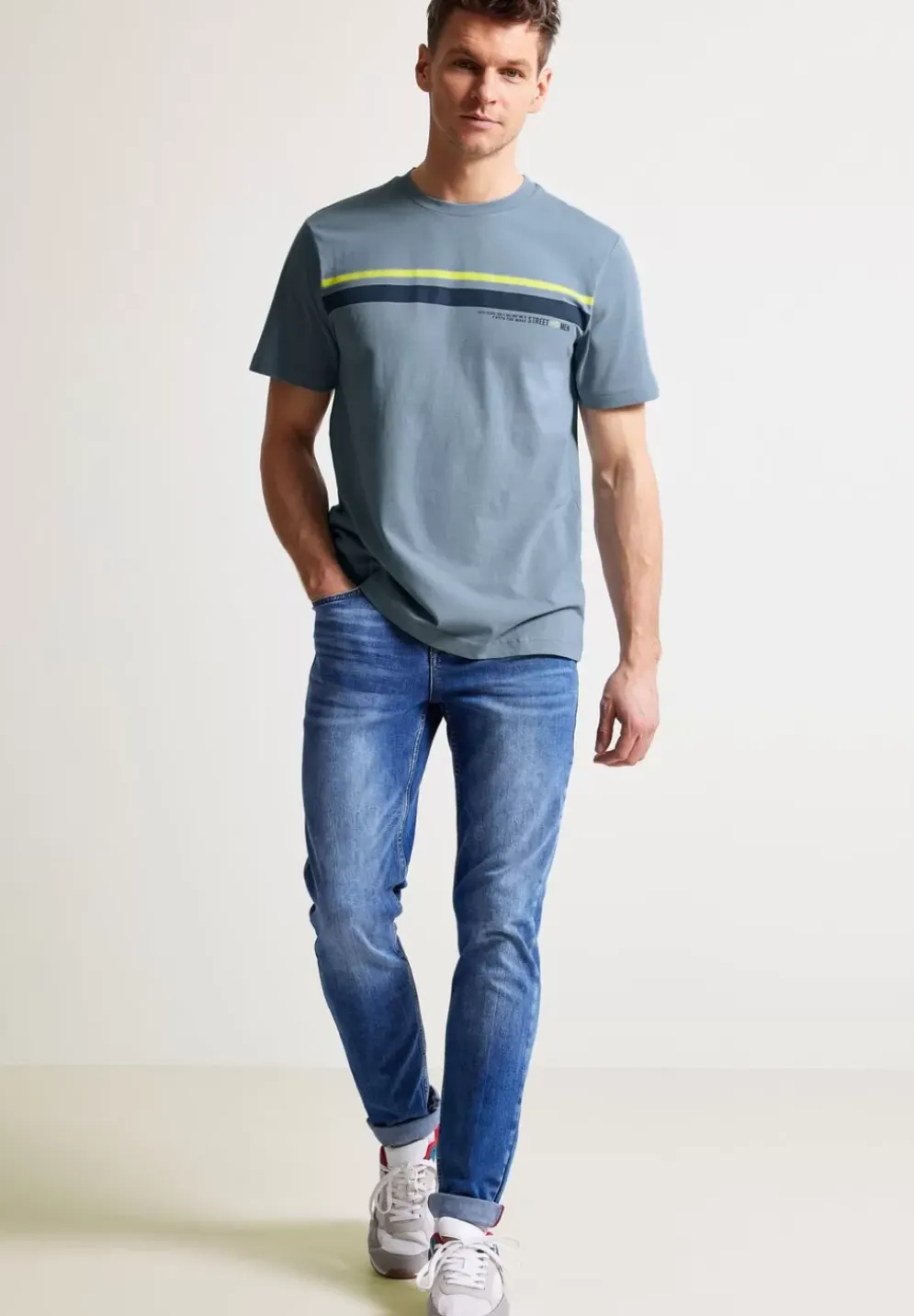 T-Shirt Mit Streifenprint