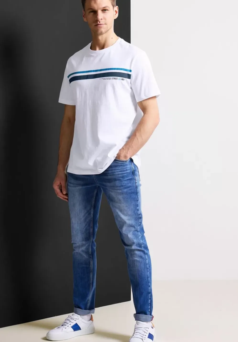 T-Shirt Mit Streifenprint