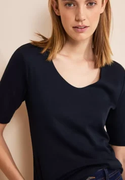 T-Shirt Mit V-Ausschnitt