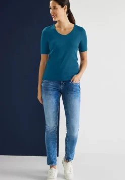 T-Shirt Mit V-Ausschnitt
