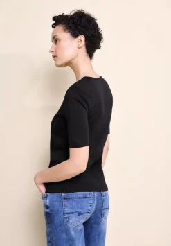 T-Shirt Mit V-Ausschnitt