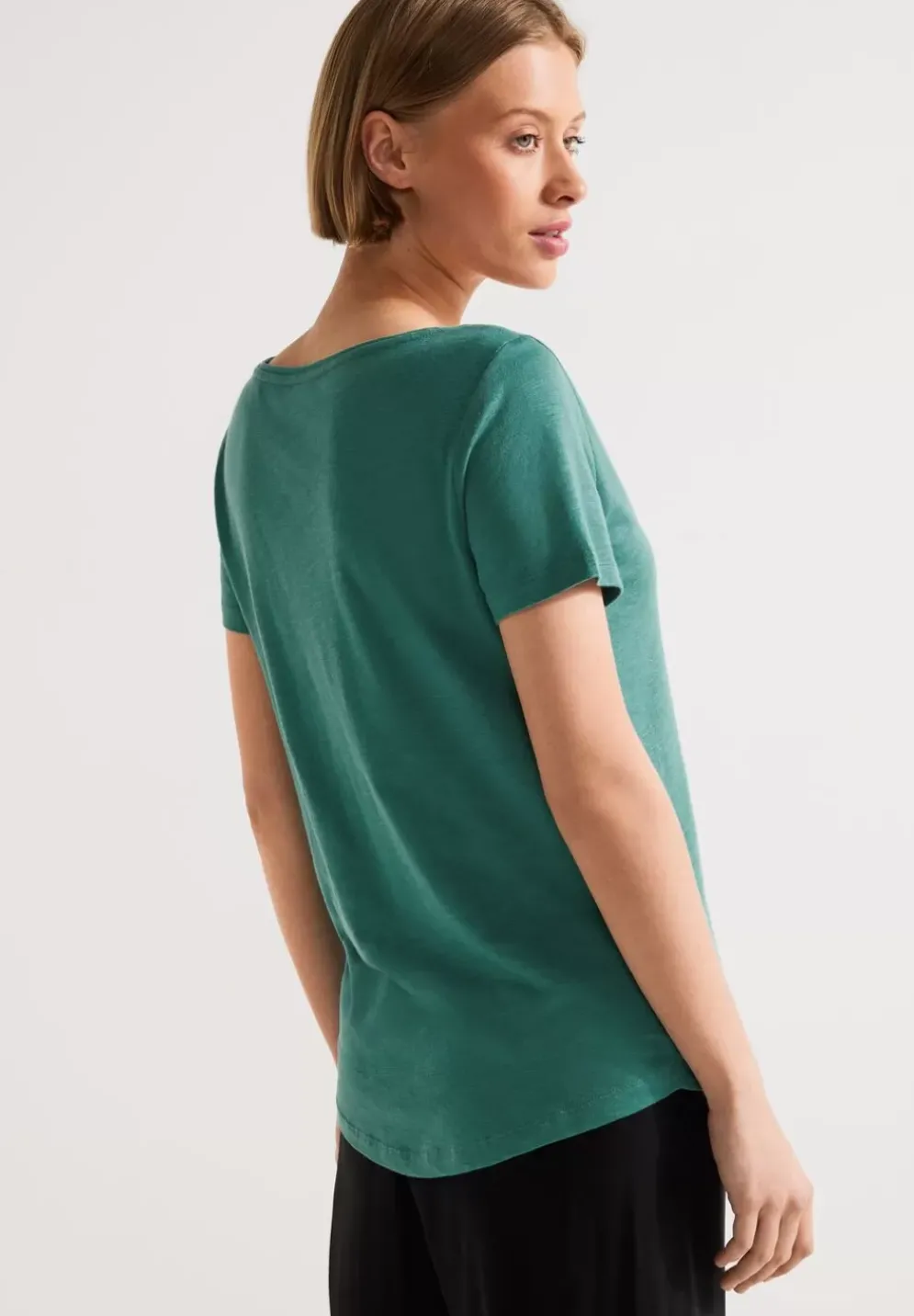 T-Shirt Mit V-Ausschnitt