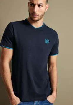 T-Shirt Mit V-Ausschnitt