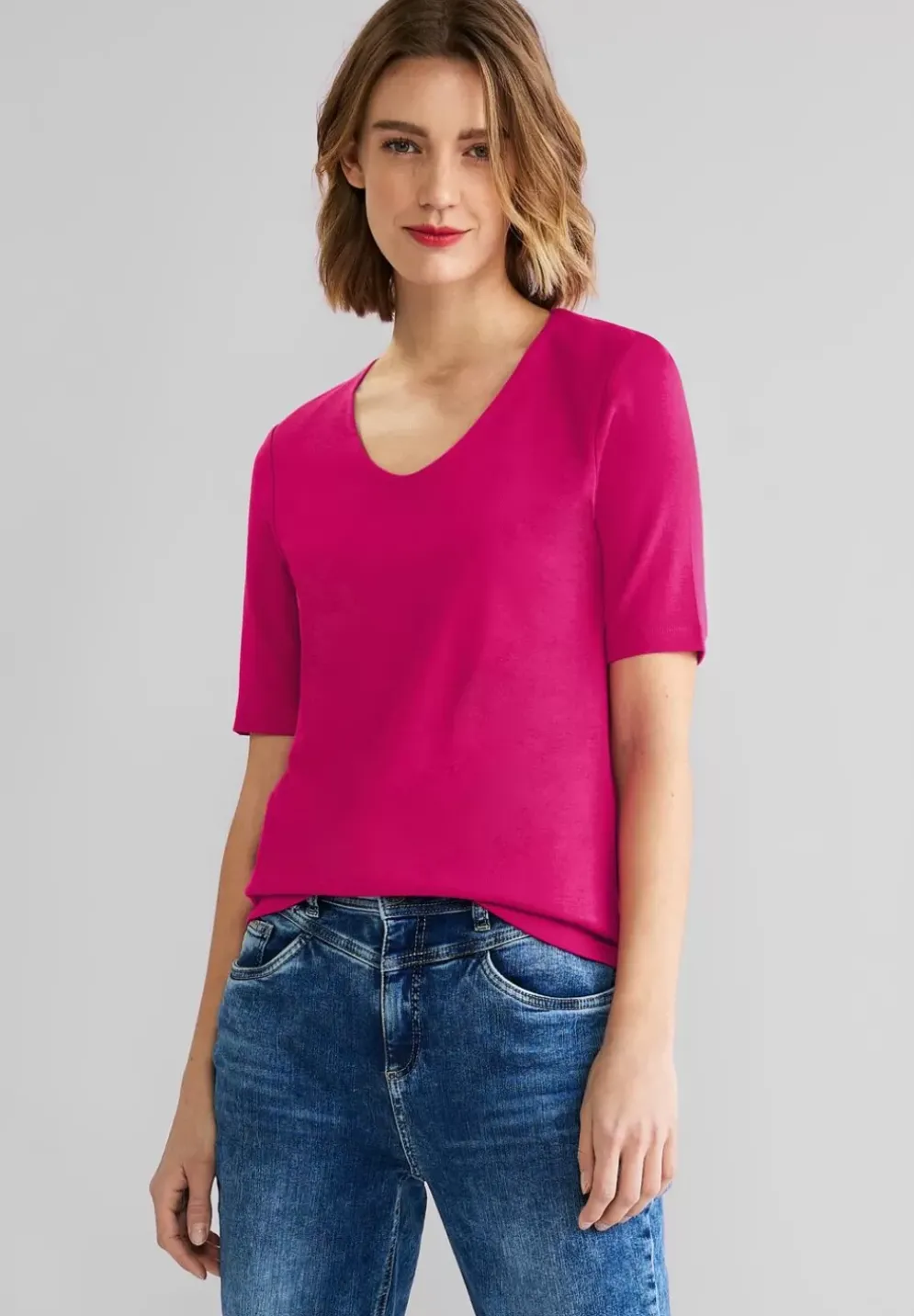 T-Shirt Mit V-Ausschnitt