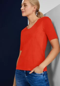 T-Shirt Mit V-Ausschnitt