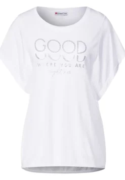 T-Shirt Mit Volantarmel
