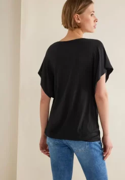 T-Shirt Mit Volantarmel