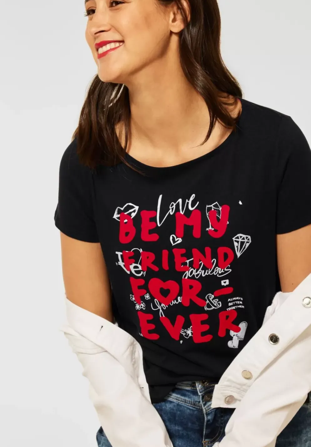 T-Shirt Mit Wording Print