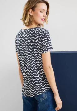 T-Shirt Mit Zick Zack Print