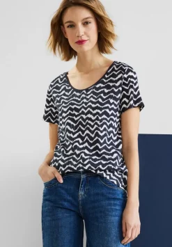 T-Shirt Mit Zick Zack Print