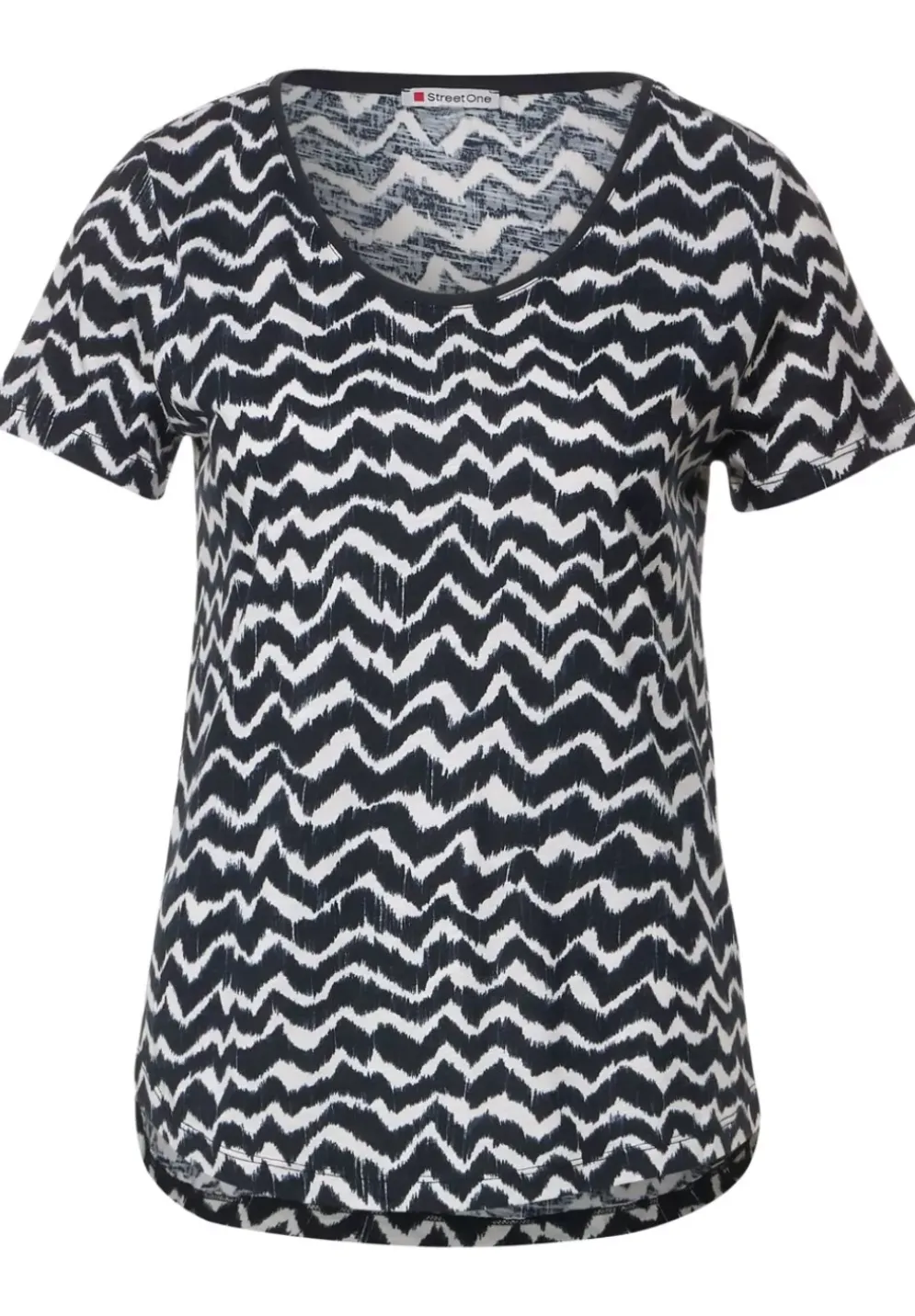 T-Shirt Mit Zick Zack Print