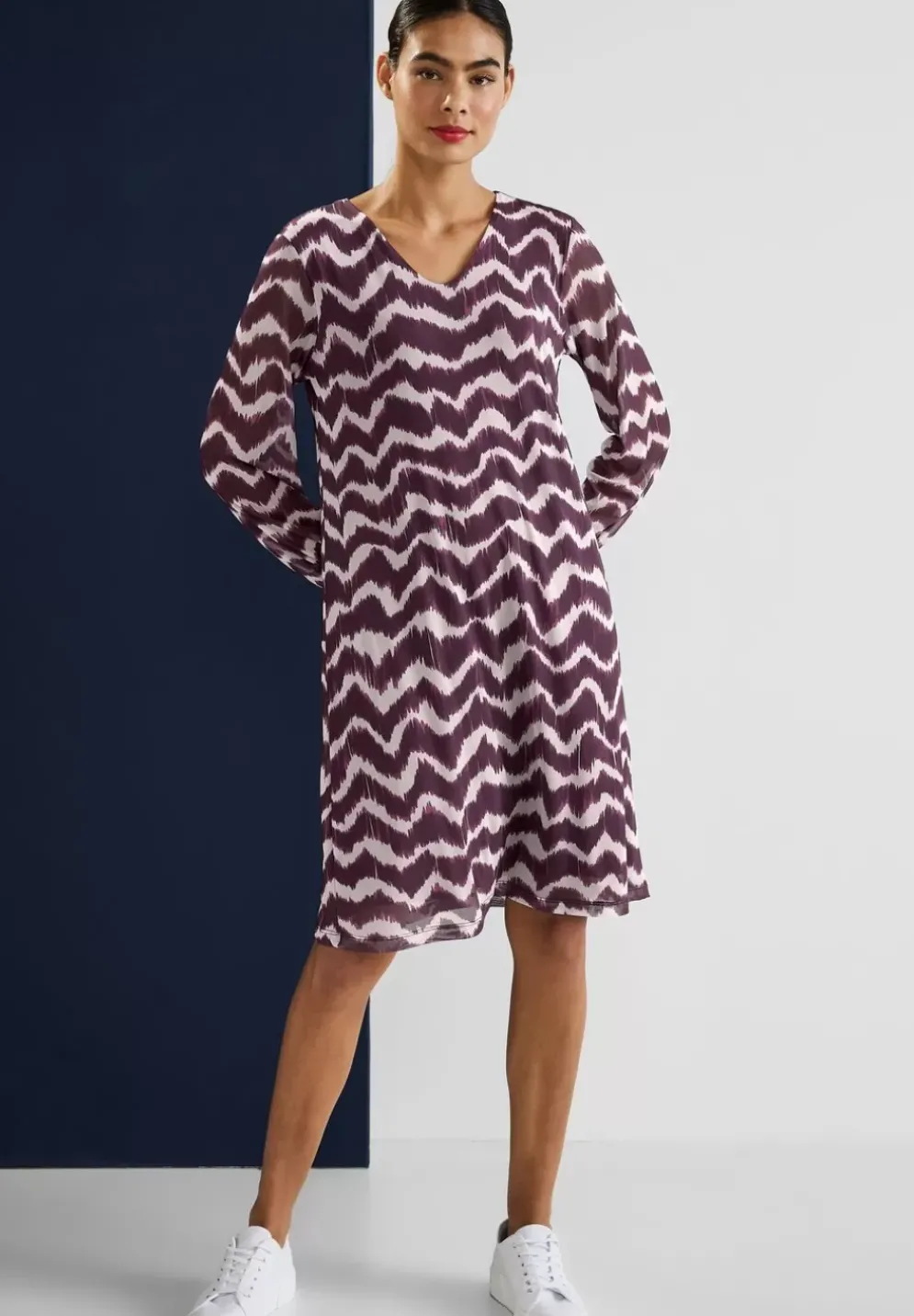 Tunika Meshkleid Mit Print