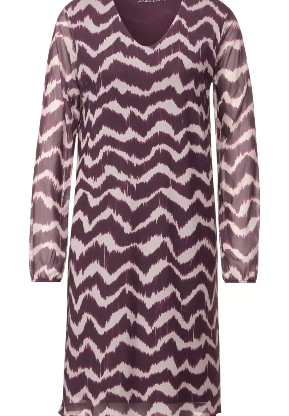 Tunika Meshkleid Mit Print