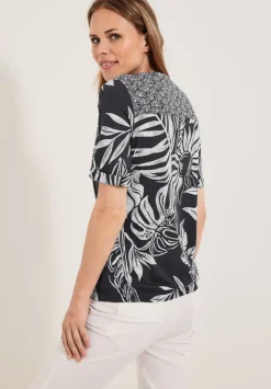 Tunika T-Shirt Mit Print