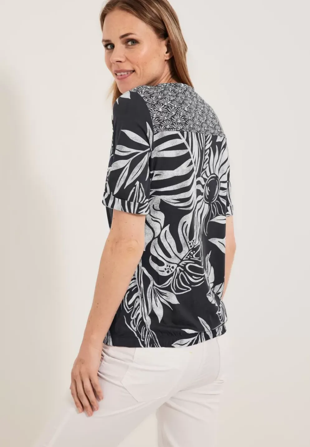 Tunika T-Shirt Mit Print