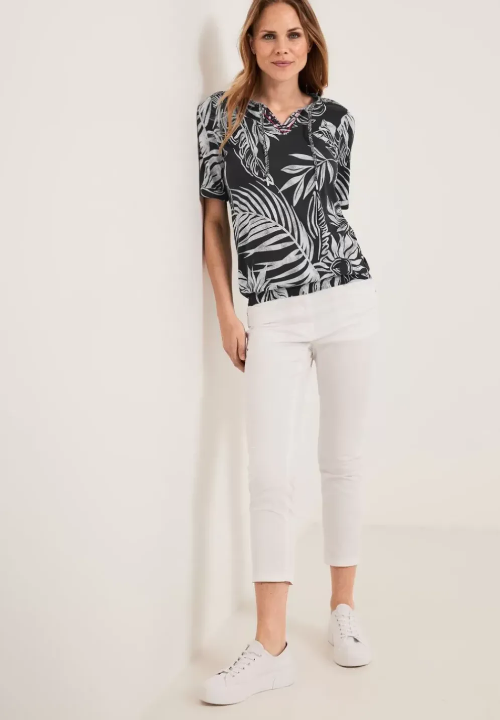 Tunika T-Shirt Mit Print
