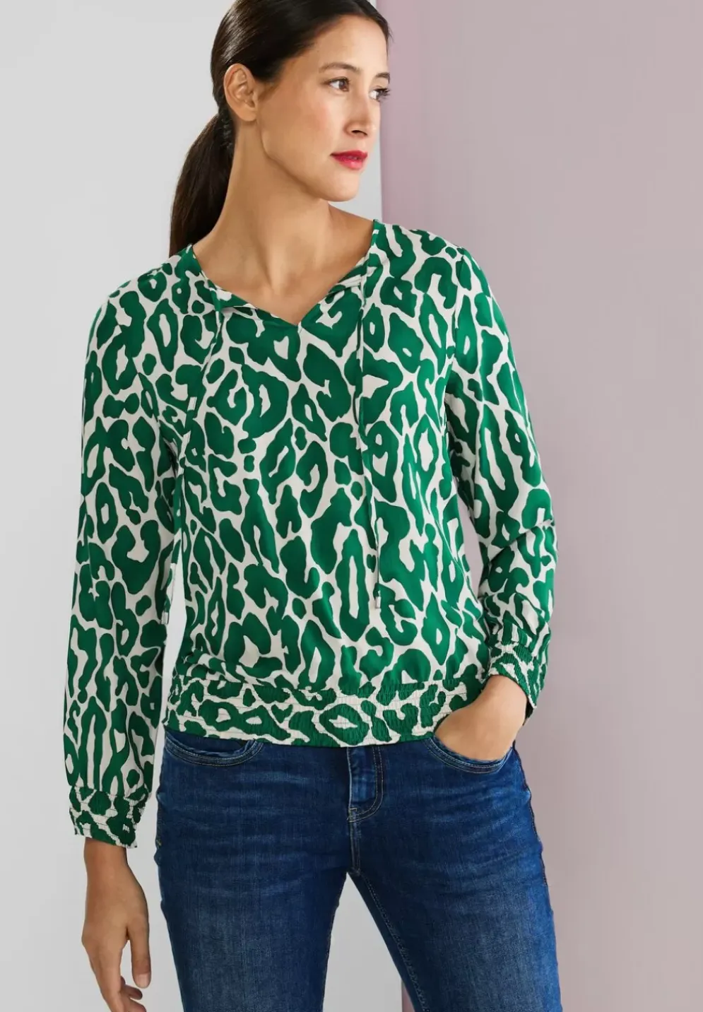 Tunikabluse Mit Leo Print