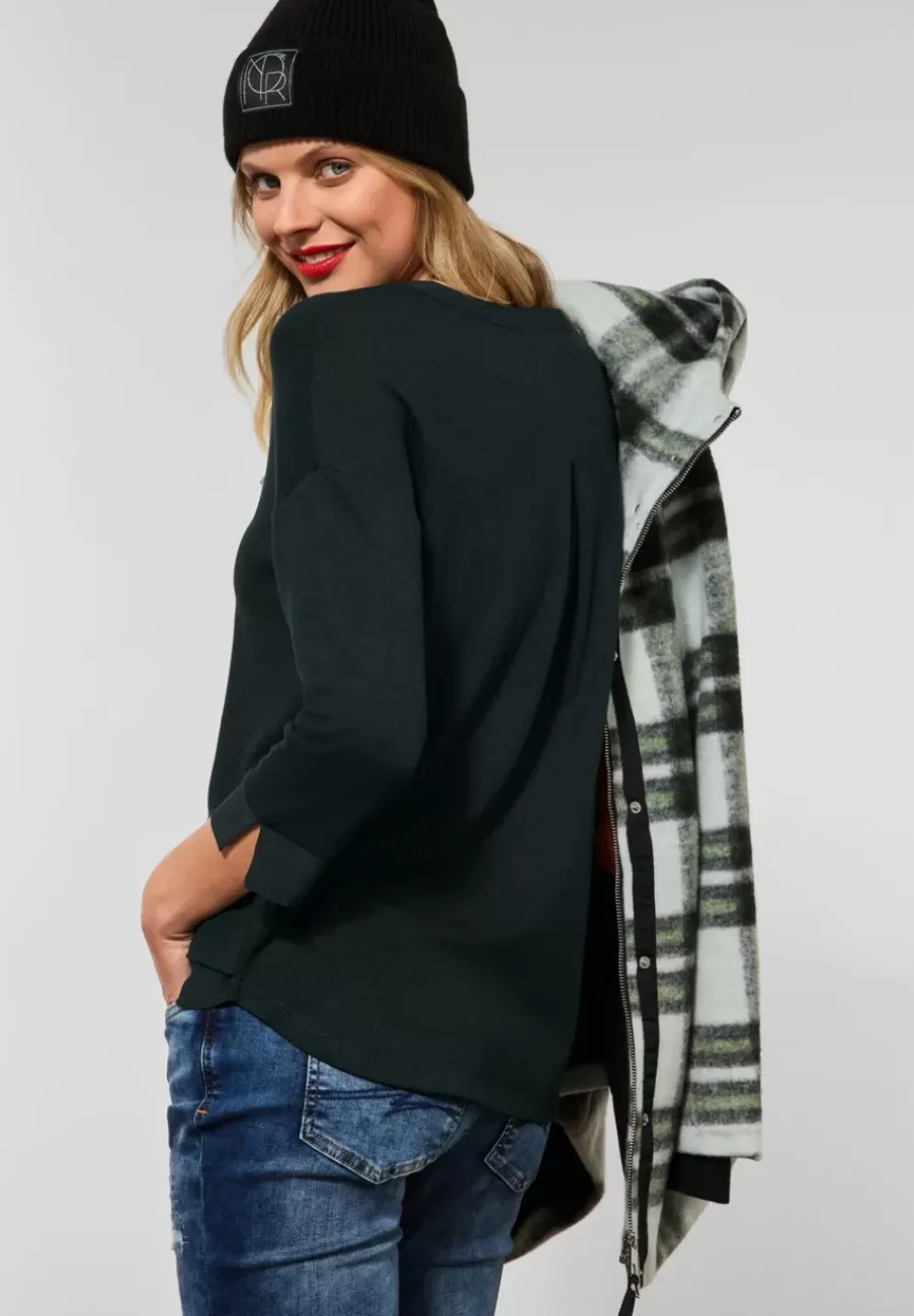 Tunikashirt Im Materialmix