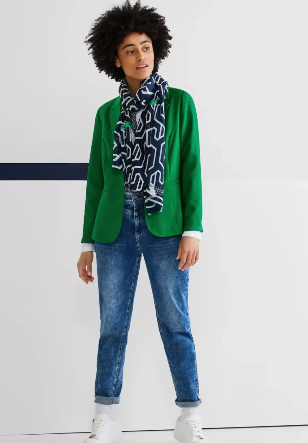 Twill Blazer In Unifarbe