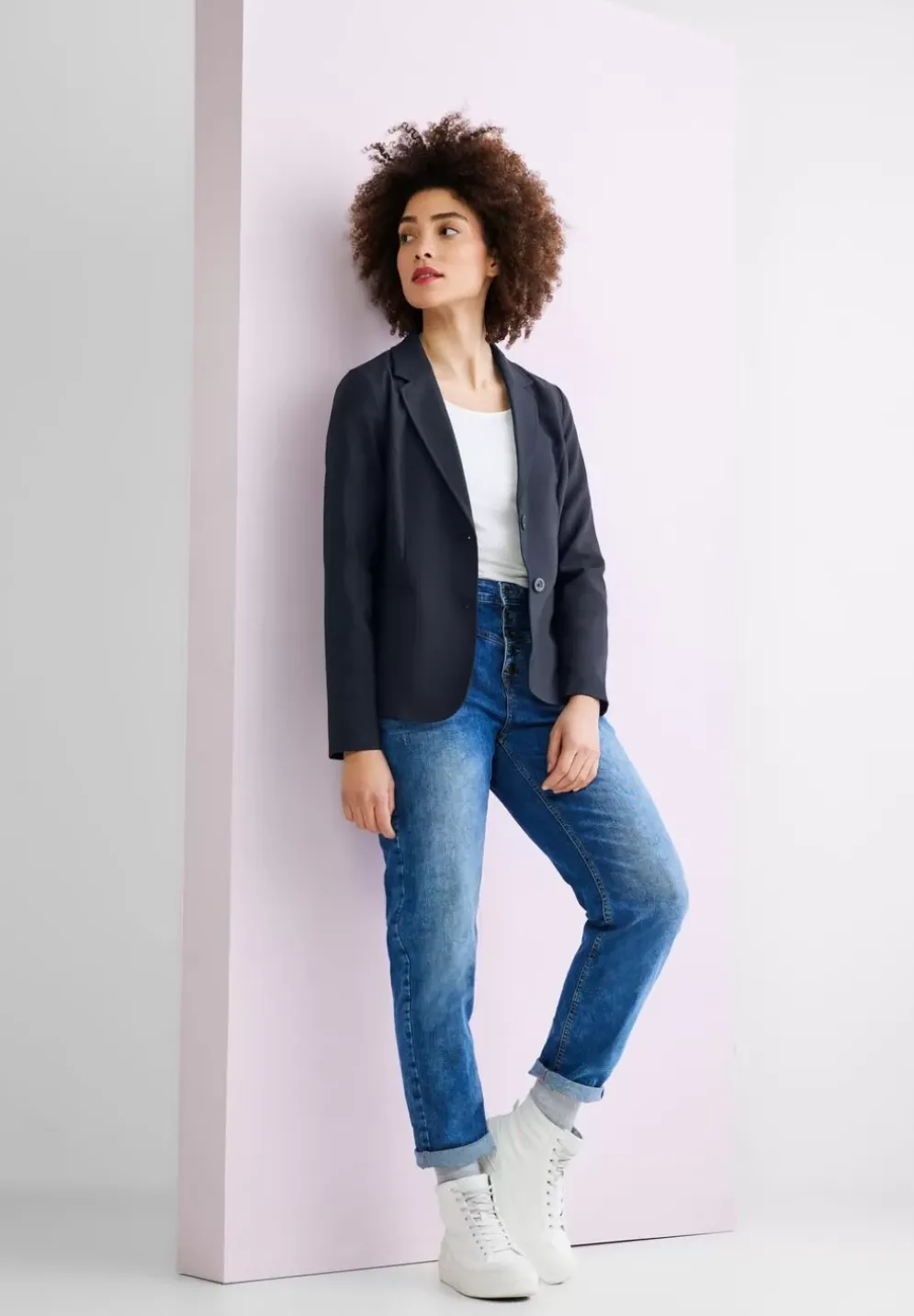 Twill Blazer In Unifarbe