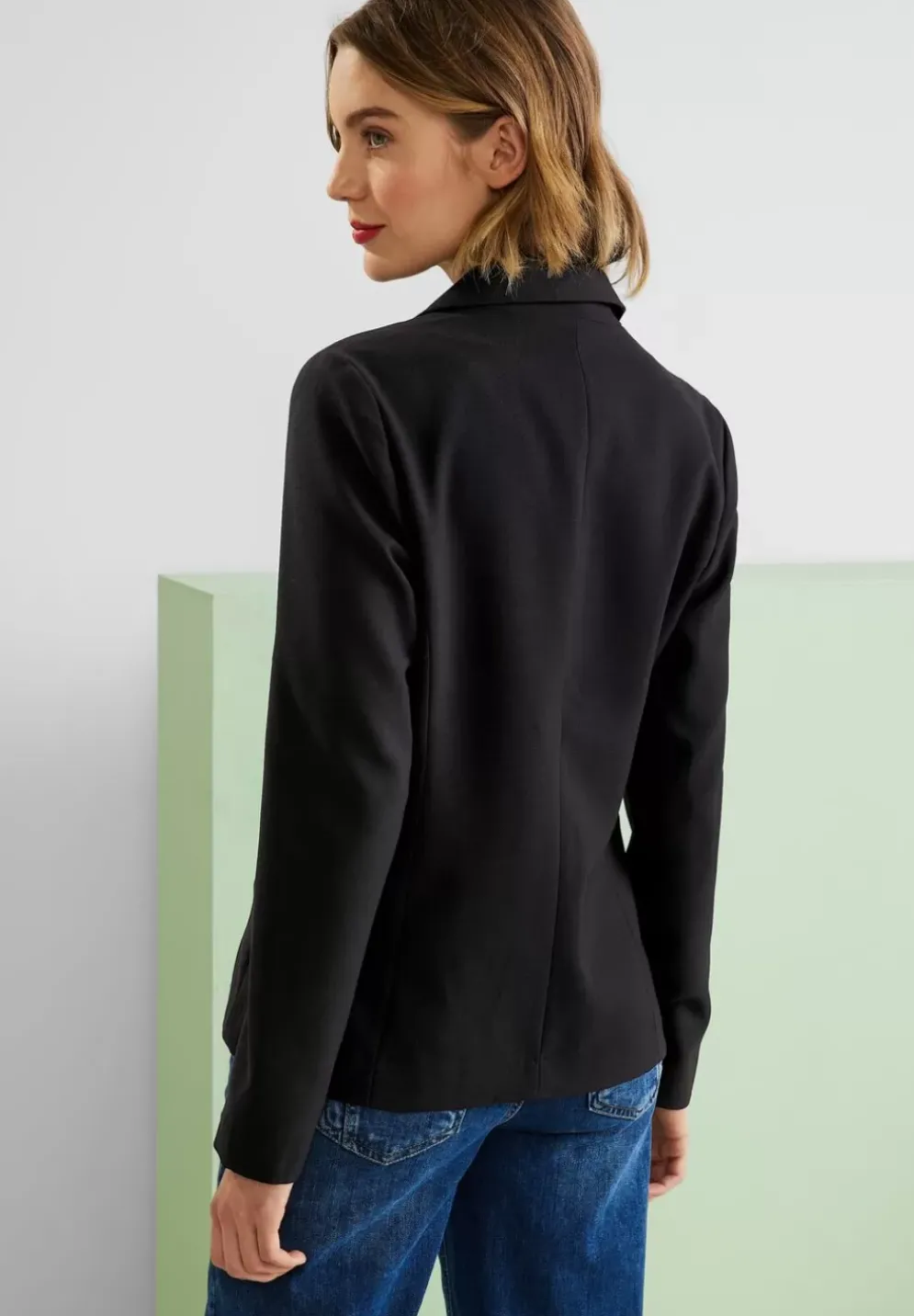 Twill Blazer In Unifarbe