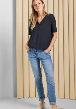 Unifarbene Basic Bluse