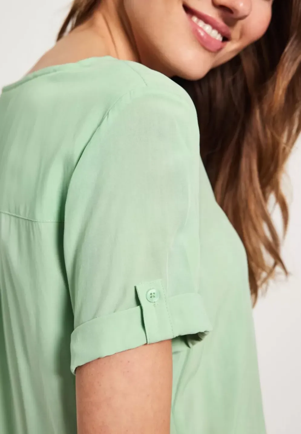 Unifarbene Basic Bluse