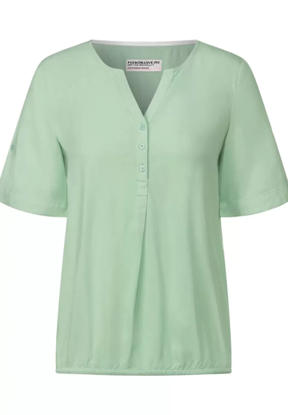 Unifarbene Basic Bluse