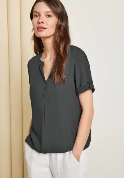 Unifarbene Basic Bluse
