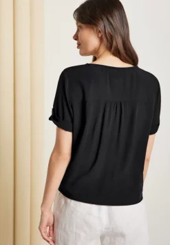 Unifarbene Basic Bluse