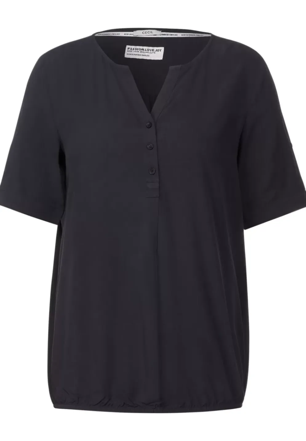 Unifarbene Basic Bluse