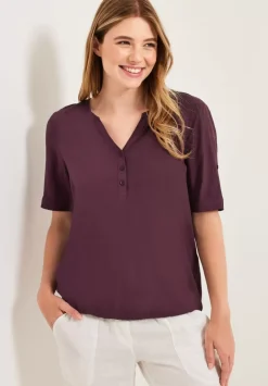 Unifarbene Basic Bluse