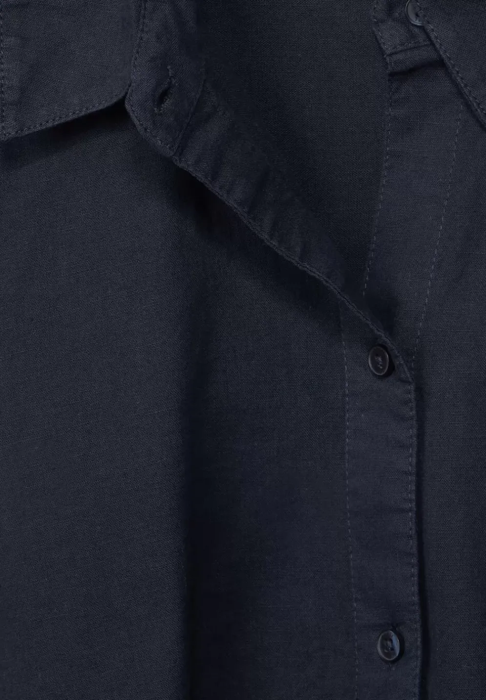 Unifarbene Leinenmix Bluse