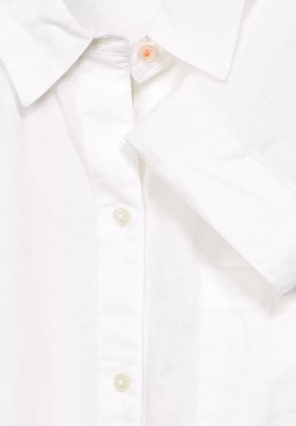 Unifarbene Leinenmix Bluse