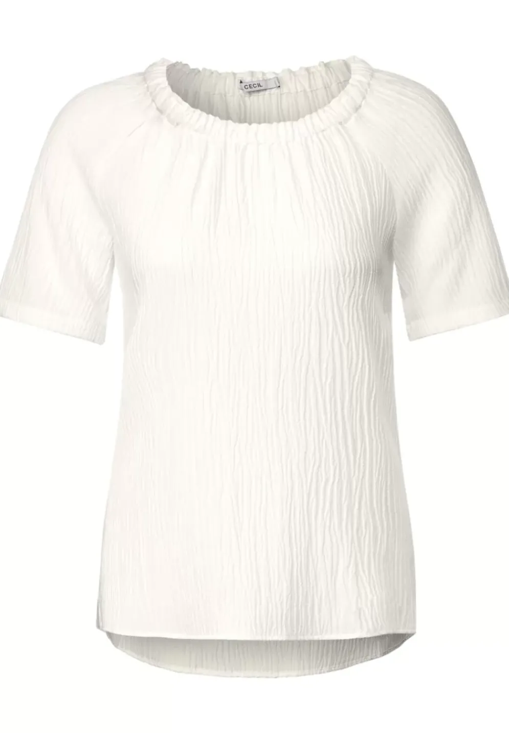 Unifarbene Struktur Bluse