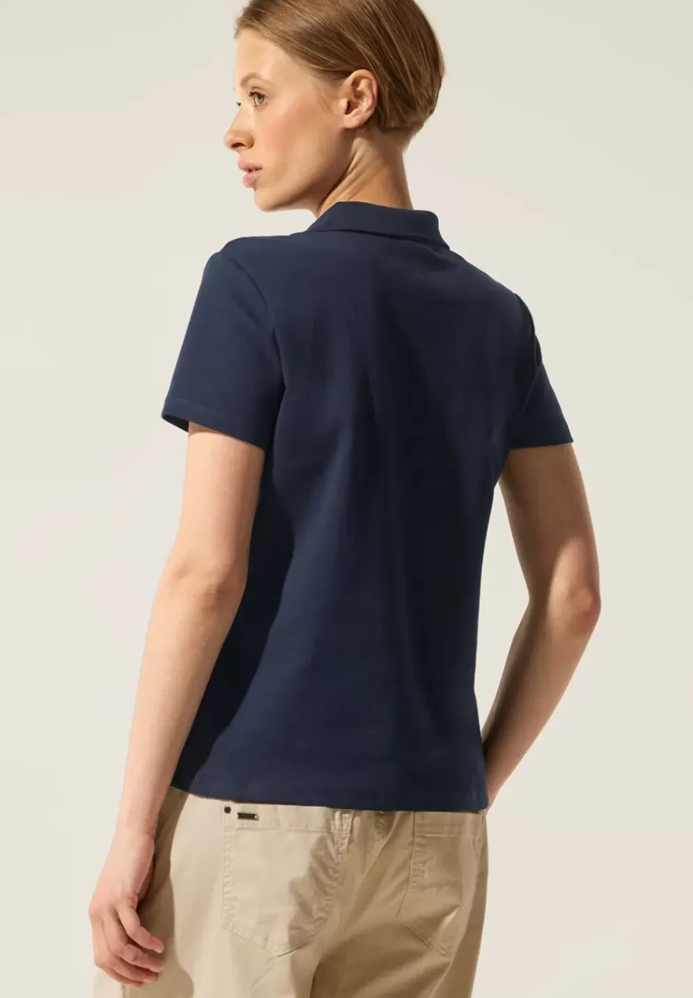 Unifarbenes Poloshirt