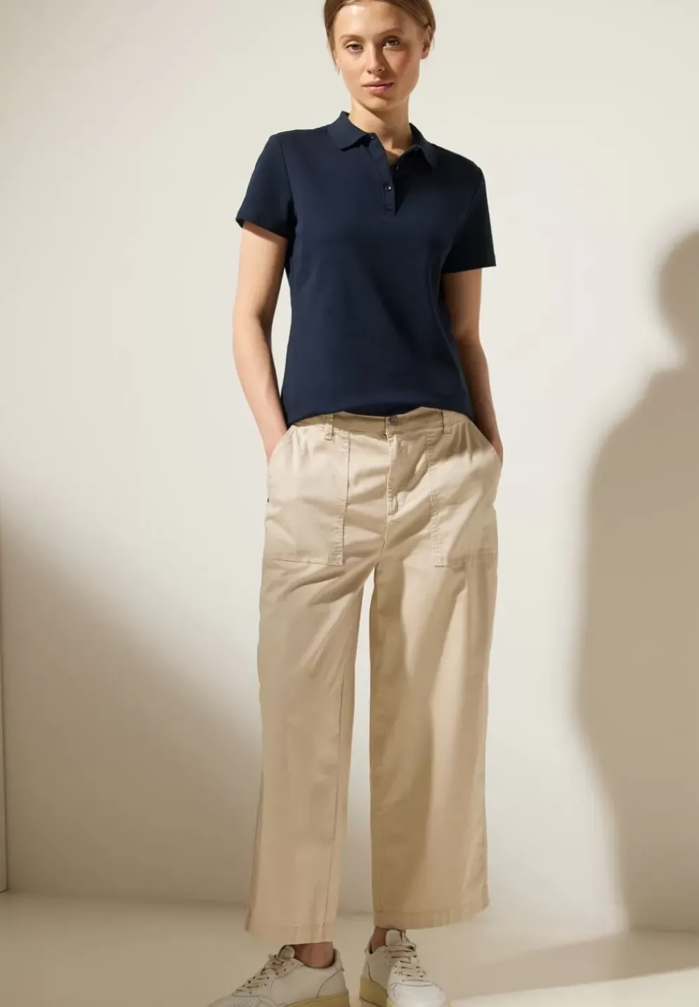 Unifarbenes Poloshirt