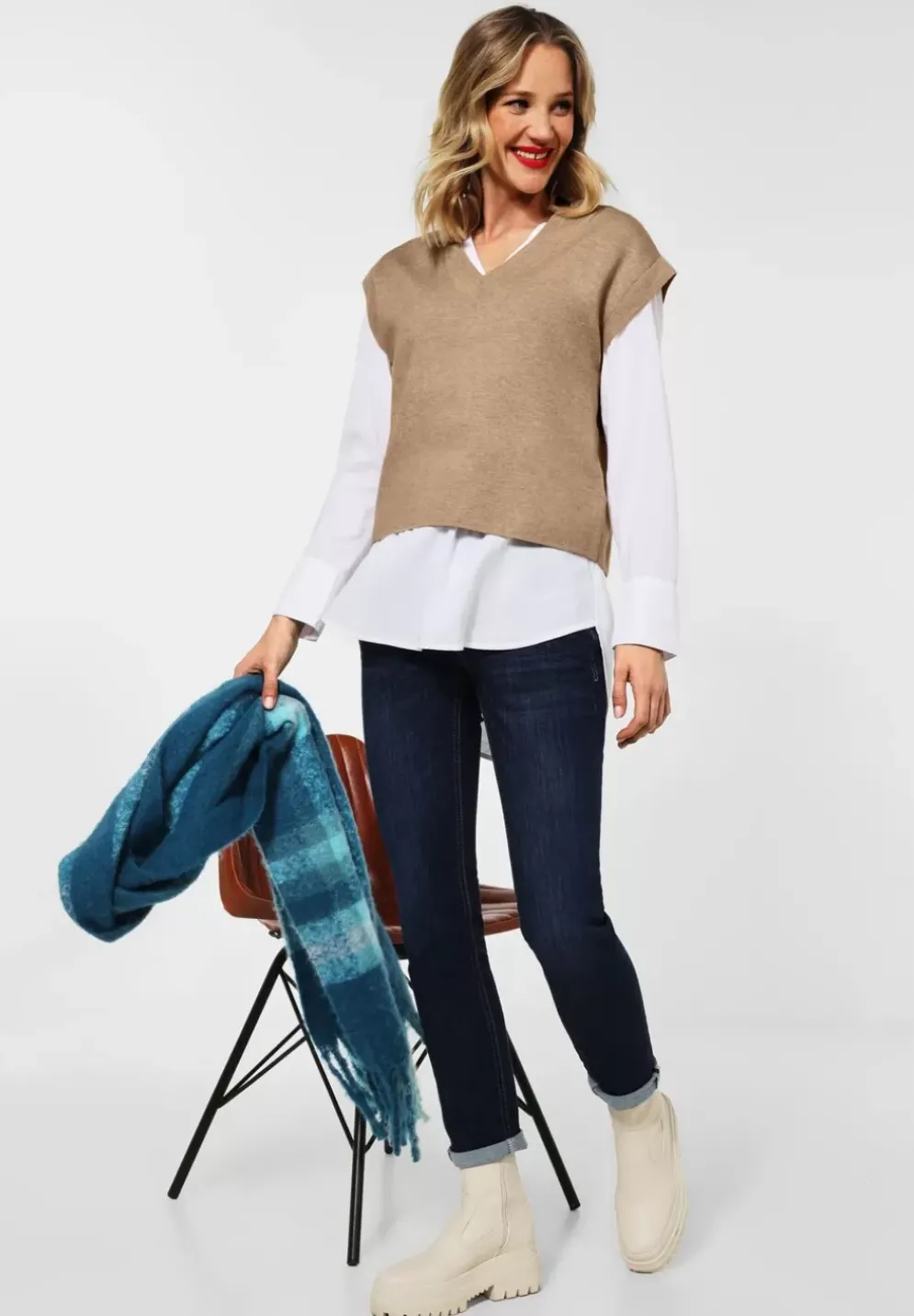 V-Ausschnitt Sweater